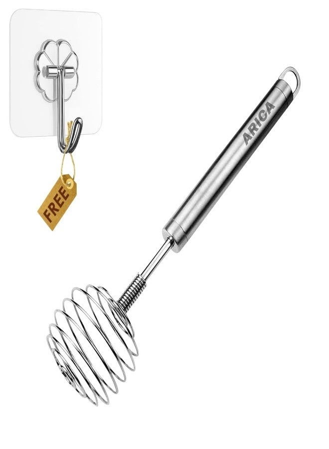 ARICA Handheld Steel Wire Egg Whisk Hand Egg Mixer Eggbeater Whisking Blender Stirring Beater Milk Cream Frother Flour Stirrer for Family Restaurant Kitchen - Image 1